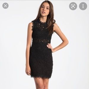 little Black embroidered lace dress